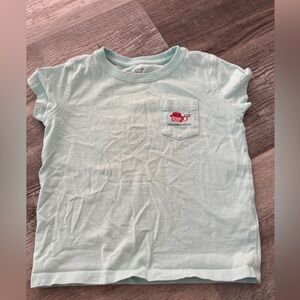 Vineyard Vines Light Green Kids Tee with Red Logo
